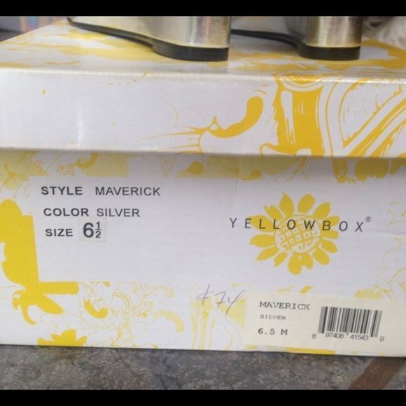 Yellowbox “Maverick” Silver Wedge Sandals - Picture 4 of 8